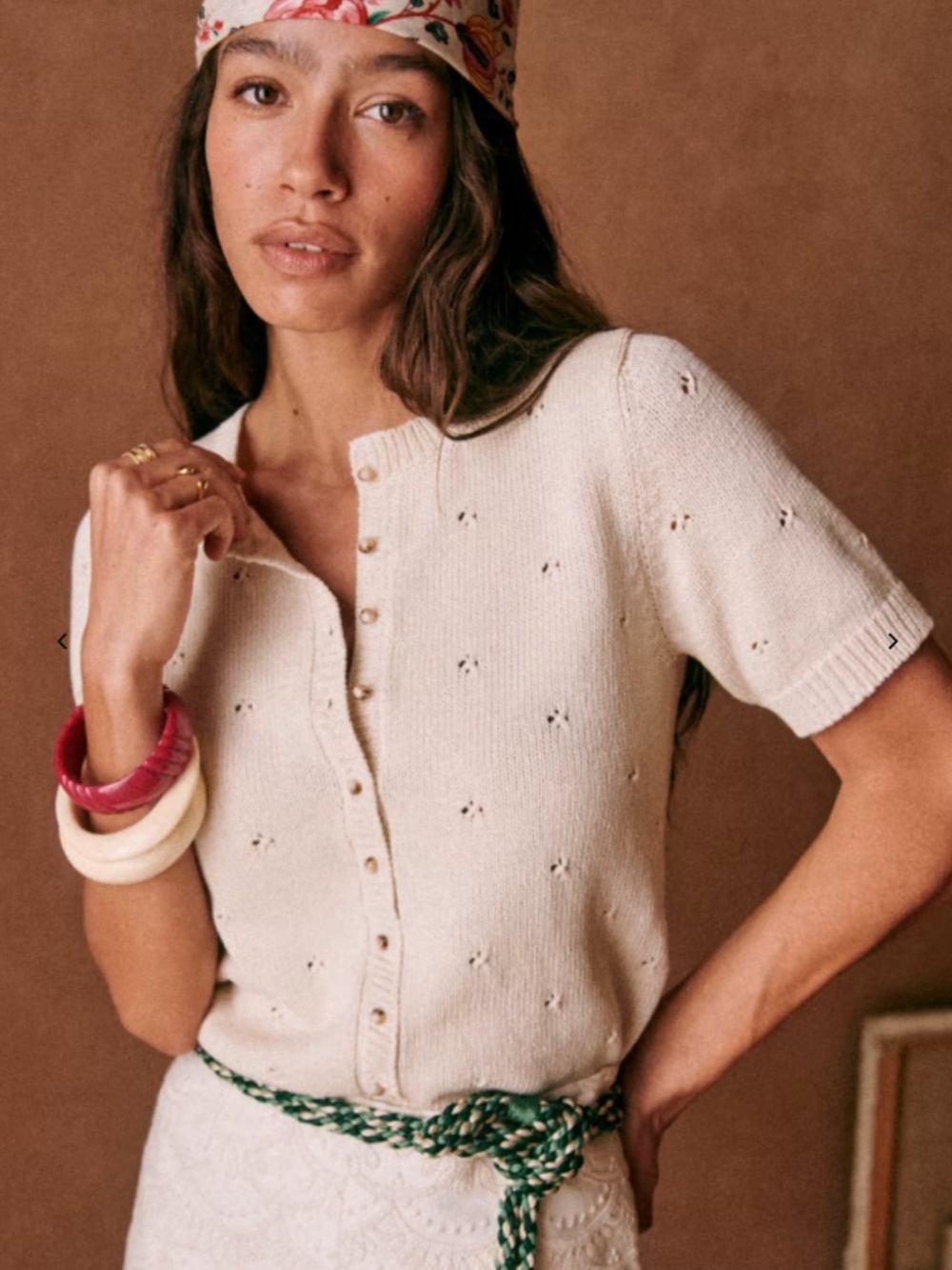 NWT SEZANE KYLE CARDIGAN - CREME XS